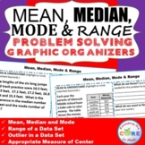 MEAN, MEDIAN, MODE, RANGE Word Problems with Graphic Organizer