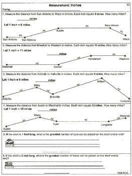 MEASUREMENT: READ A RULER (20 PRINTABLE WORKSHEETS) by Wilbert Mitchell