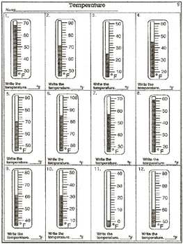 Preview of Measurement: Time and Temperature (40 worksheets and tests)