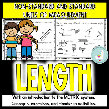 Preview of MEASURING LENGTH!! Non-Standard and Standard Units of Measurement (METRIC)