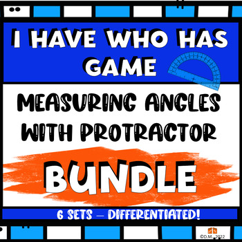 Preview of MEASURING left right non-zero ANGLES I HAVE WHO HAS GAME BUNDLE interchangeable