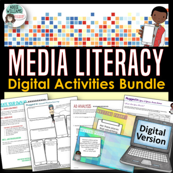 Preview of MEDIA LITERACY ACTIVITIES - Advertising & Social Media DIGITAL Bundle