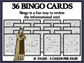 MEDIEVAL MONKS AND NUNS Reading Passages and Bingo Review Game
