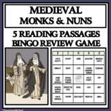 MEDIEVAL MONKS AND NUNS - Reading Passages and Bingo Review Game