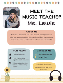 Preview of MEET THE MUSIC TEACHER