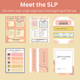 MEET THE SLP/OT/TEACHER Editable plus extras for year start up!