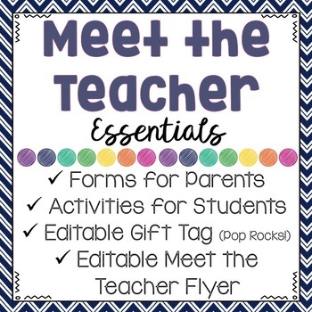 Preview of MEET THE TEACHER NIGHT ESSENTIALS: Important Forms & Activities