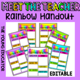 MEET THE TEACHER RAINBOW HANDOUT