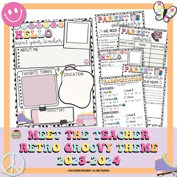 Preview of SALE 50% 48 HOURS | MEET THE TEACHER TEMPLATE EDITABLE BACK TO SCHOOL OPEN HOUSE