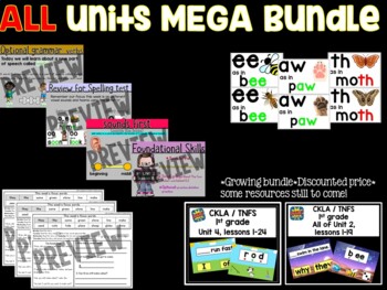 Preview of MEGA BUNDLE: ALL 1st grade Units 1-7 | CKLA | TNFS