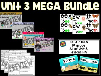 Preview of MEGA BUNDLE: ALL UNIT 3 RESOURCES | CKLA skills | TNFS | 1st grade