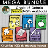 MEGA BUNDLE: All Grade 1-8 Ontario Math FRENCH Workbooks