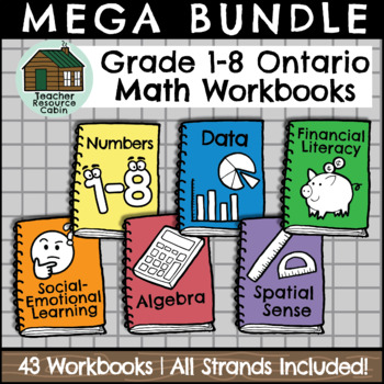 Preview of MEGA BUNDLE: All Grade 1-8 Ontario Math Workbooks