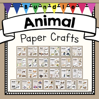 Preview of MEGA BUNDLE | Animal Art Projects | Printable Paper Craft Templates