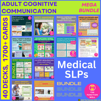 Preview of MEGA BUNDLE Best Sellers for Medical SLPs - Cognitive Communication Activities
