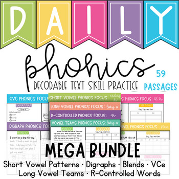 Preview of MEGA BUNDLE:  Daily Phonics Decodable Practice SOR ALIGNED