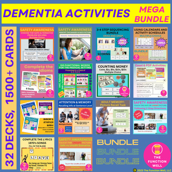 Preview of MEGA BUNDLE Dementia Activities - Adult Speech Therapy - Cognitive Therapy Tasks