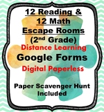 2nd Grade Math & Reading | MEGA BUNDLE | 24 Escape Rooms |
