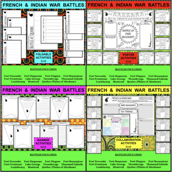 Preview of MEGA BUNDLE - FRENCH and INDIAN WAR BATTLES Research Activities