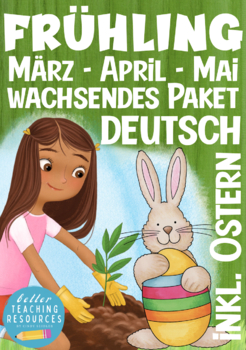 Preview of German Easter / Deutsch OSTERN + Frühling XXL growing Bundle