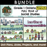 MEGA BUNDLE: Grade 1 Ontario FRENCH Social Studies Full Units