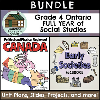 Preview of MEGA BUNDLE: Grade 4 Ontario Social Studies Full Units