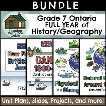 Preview of Grade 7 Ontario History and Geography Mega Bundle (FULL YEAR)
