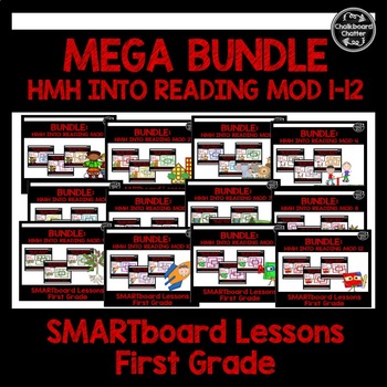 Preview of MEGA BUNDLE -HMH Into Reading SMART board Lessons Modules 1-12 - 1st Grade