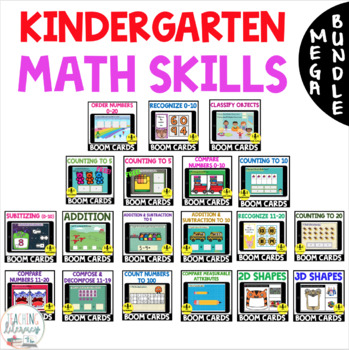 Preview of MEGA BUNDLE | Kindergarten Math | BOOM CARDS 