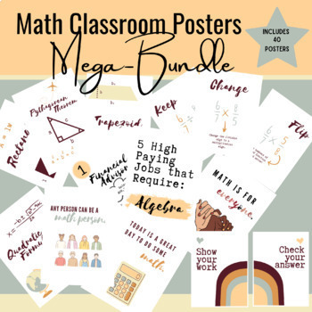 Preview of MEGA-BUNDLE: Math Classroom Posters