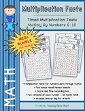 MEGA BUNDLE! Multiplication Timed Tests: Multiply by 0 - 1