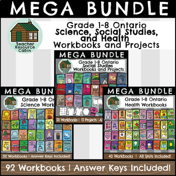 Preview of MEGA BUNDLE: Ontario Science, Social Studies, and Health Workbooks