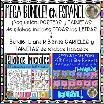 Preview of MEGA BUNDLE! POSTERS y TARJETAS Sílabas iniciales & CARTELES y TARJETAS Blends