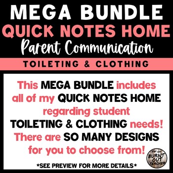 Preview of MEGA BUNDLE Parent Communication Note Home Checklist Diapers Wipes Clothes