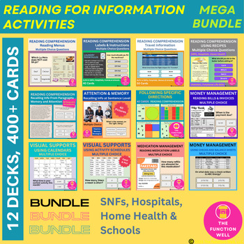 Preview of MEGA BUNDLE Reading Comprehension - Life Skills - Adult Cognitive Therapy