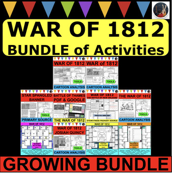 Preview of THE WAR OF 1812 GROWING BUNDLE Research Graphic Organizer Activities