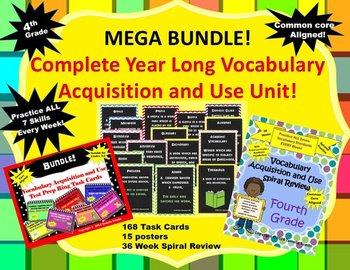 Preview of MEGA BUNDLE! YEAR LONG COMPLETE Vocabulary Acquisition Unit -Common Core Aligned