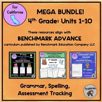 Preview of MEGA BUNDLE for 4th Grade! Benchmark Advance Aligned! Units 1-10