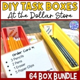 MEGA BUNDLE of 64 Dollar Store Vocational Work Task Boxes with Visuals