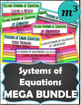 Preview of MEGA BUNDLE_Systems of Linear Equations DIGITAL NOTES & QUIZZES