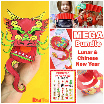 Preview of MEGA Bundle: 2024 Chinese New Year - Year of Dragon Crafts & Zodiac Animal Sets