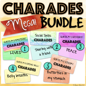 Preview of MEGA CHARADES BUNDLE: 5 Charades Games included!