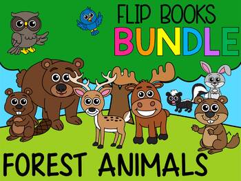 Preview of MEGA DEAL BUNDLE : 20 Forest Animals Flipbooks