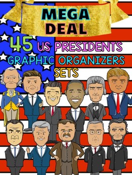 Preview of MEGA DEAL BUNDLE : 45 US Presidents Graphic Organizer Sets