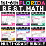 MEGA Florida B.E.S.T. Math Review Bundle: 1st-6th Grade In