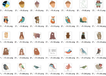 Preview of MEGA  Forest animals clipart