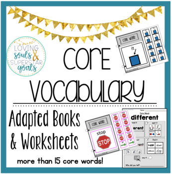 Preview of MEGA BUNDLE: Core Vocabulary Books & Worksheets with BONUS BOOK