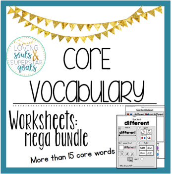 Preview of MEGA GROWING BUNDLE: Core Vocabulary WORKSHEETS
