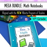 Alberta Grade 4 Math Bundle: Interactive Math Notebooks - 