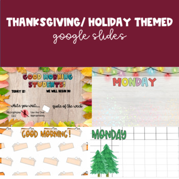 Preview of Holiday/Seasonal Themed Slides Growing Bundle!!